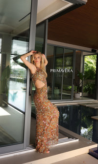 Primavera Beaded One-Shoulder Prom Dress 4131