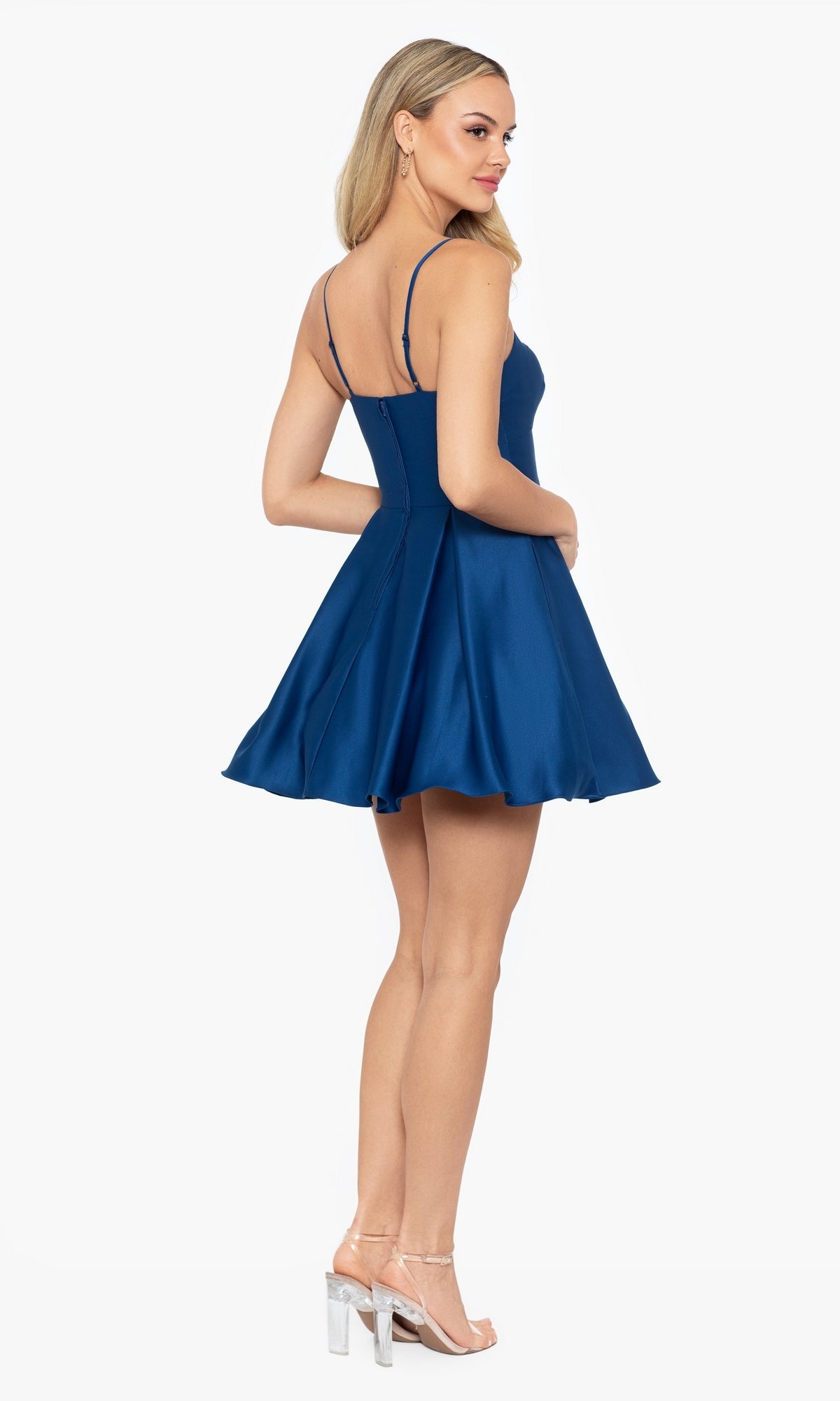 Short Satin A-Line Homecoming Dress 4200BN