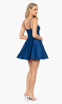 Short Satin A-Line Homecoming Dress 4200BN