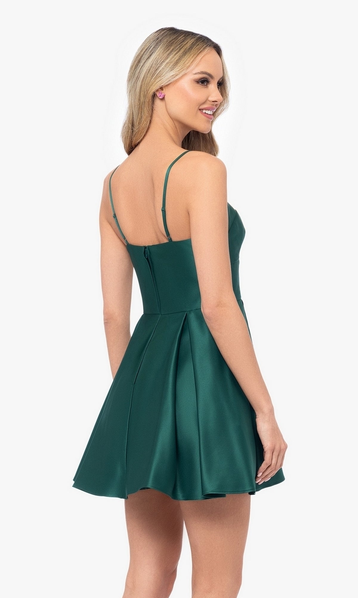 Short Satin A-Line Homecoming Dress 4200BN