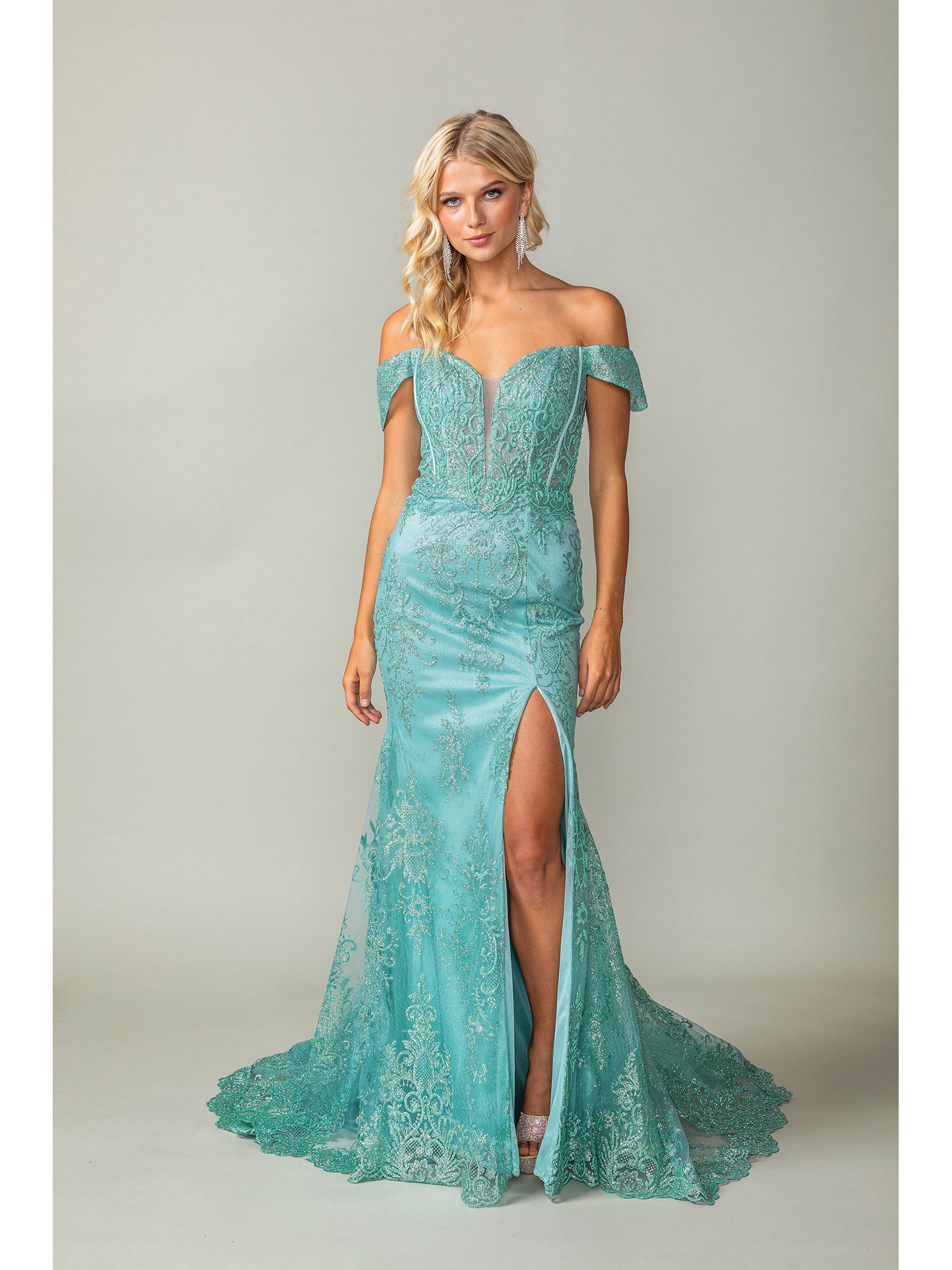 Off-the-Shoulder Long Formal Prom Dress 4332