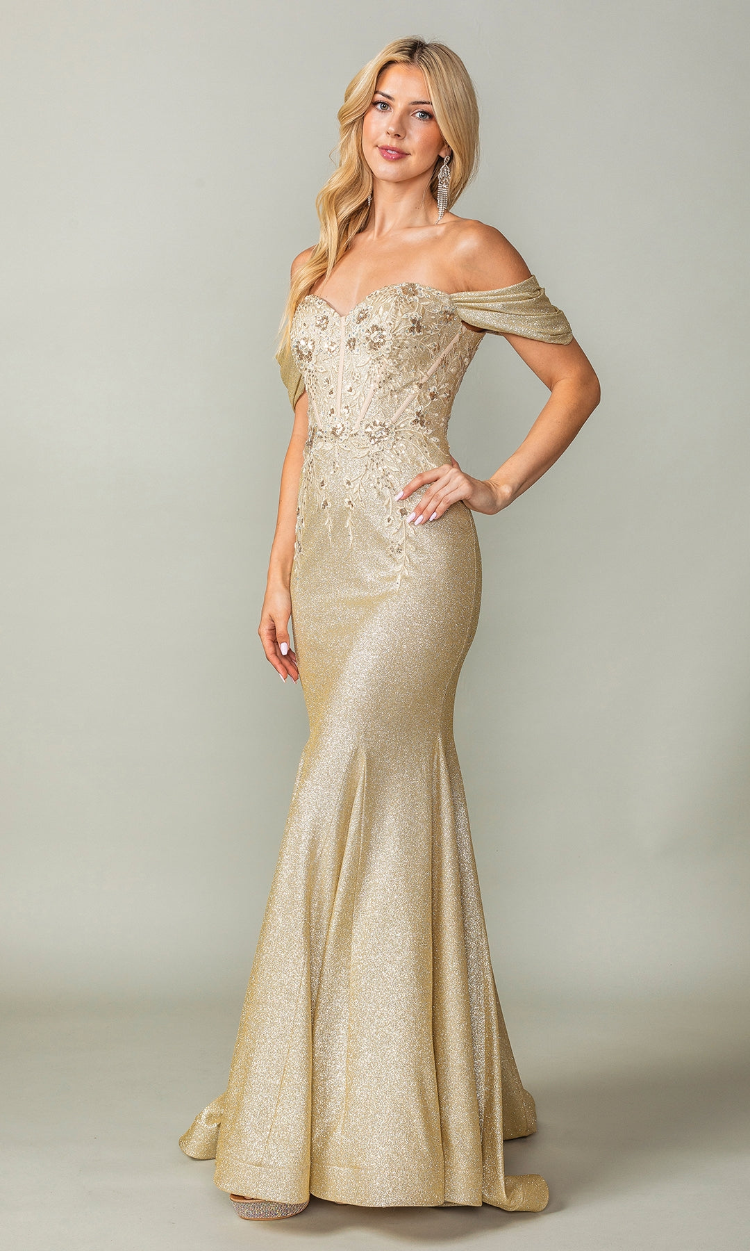 Off-Shoulder Long Prom Dress: Dancing Queen 4362