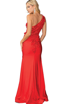 One-Shoulder Long Prom Dress: Dancing Queen 4381