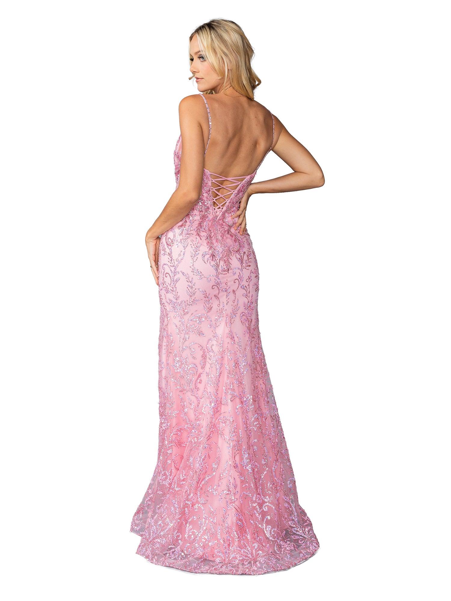 Long Sequin-Print Prom Dress: Dancing Queen 4469