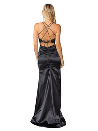 Strappy-Back Long Prom Dress: Dancing Queen 4438