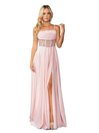 Long Blush Pink Prom Dress: Dancing Queen 4463