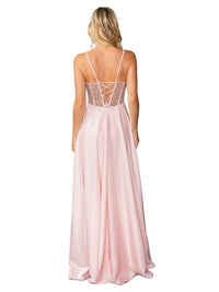 Long Blush Pink Prom Dress: Dancing Queen 4463