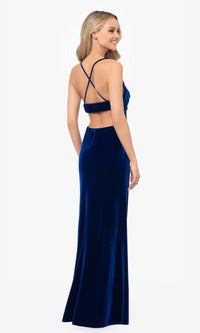 Dark Blue Prom Dress: Blondie Nites 4494BN