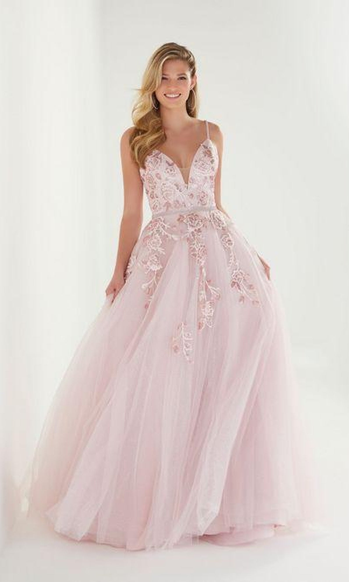 Embroidered Prom Ball Gown: Tiffany 46266