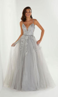 Embroidered Prom Ball Gown: Tiffany 46266