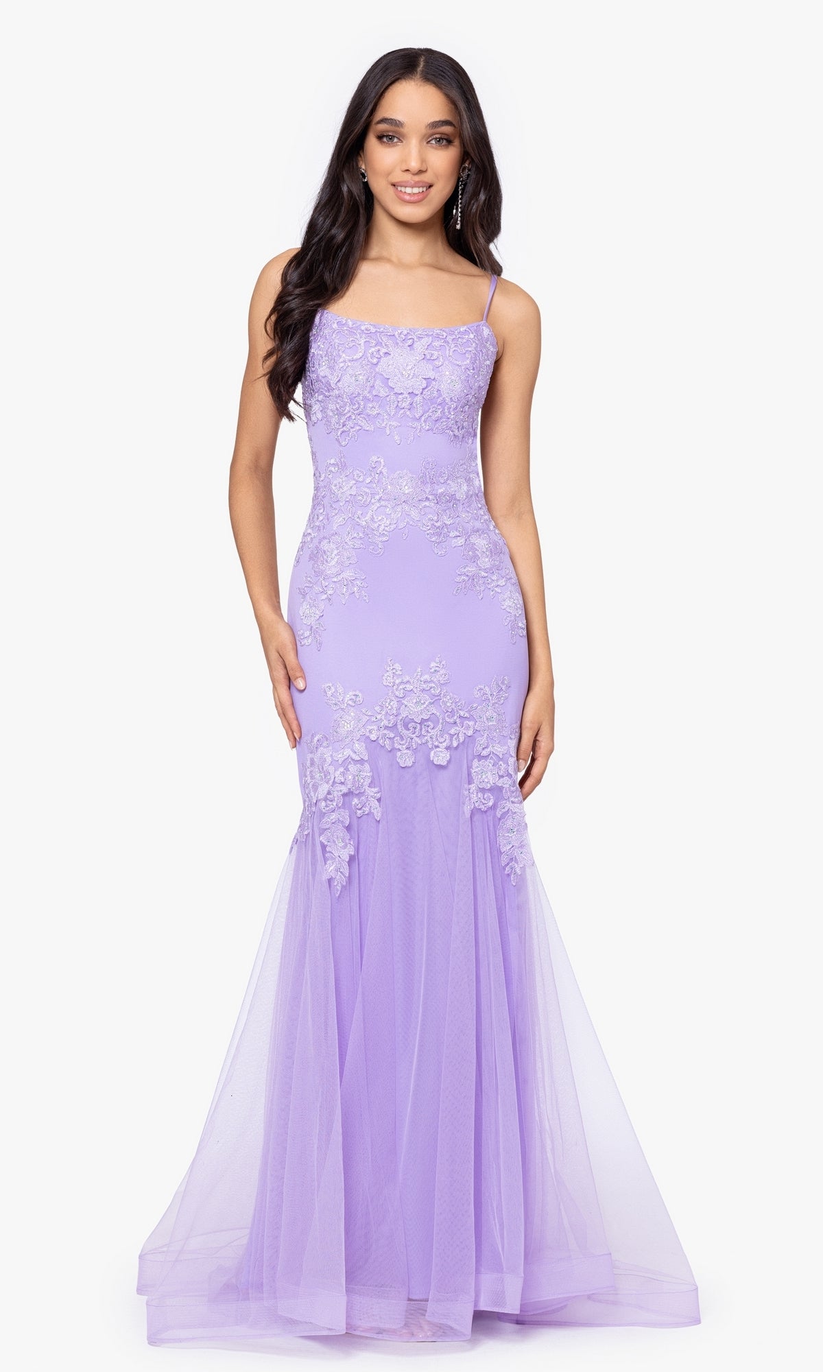 Blondie Nites Lilac Purple Long Prom Dress 4706BN