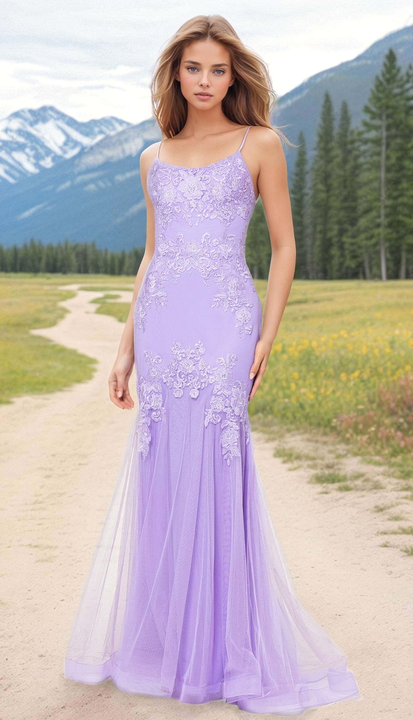 Blondie Nites 4706BN Long Formal Dress PromGirl