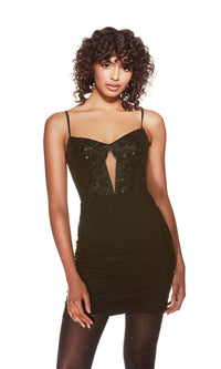 Alyce Cut-Out Short Black Hoco Dress 4816