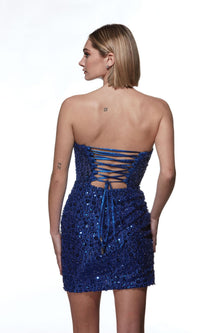 Alyce Strapless Sequin Mini Homecoming Dress 4825