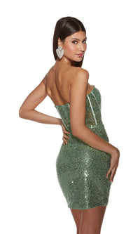 Alyce Strapless Short Sequin Homecoming Dress 4826