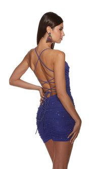 Alyce Short Beaded Lace-Up Homecoming Dress 4836