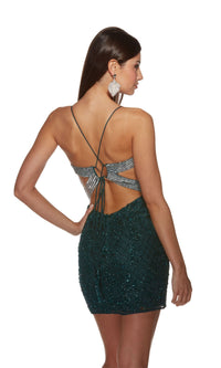 Alyce Open-Back Short Beaded Hoco Dress 4842