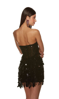 Alyce Strapless Short Fringe Hoco Dress 4876