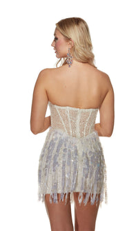 Alyce Strapless Short Fringe Hoco Dress 4876