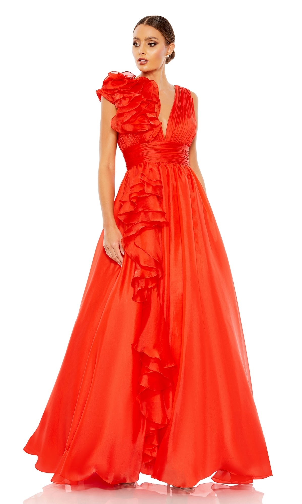 Ruffled Long Prom Ball Gown: Mac Duggal 48856