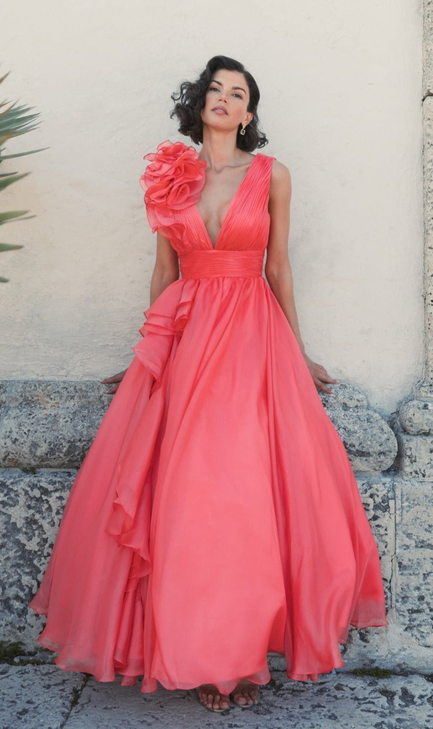 Ruffled Long Prom Ball Gown: Mac Duggal 48856