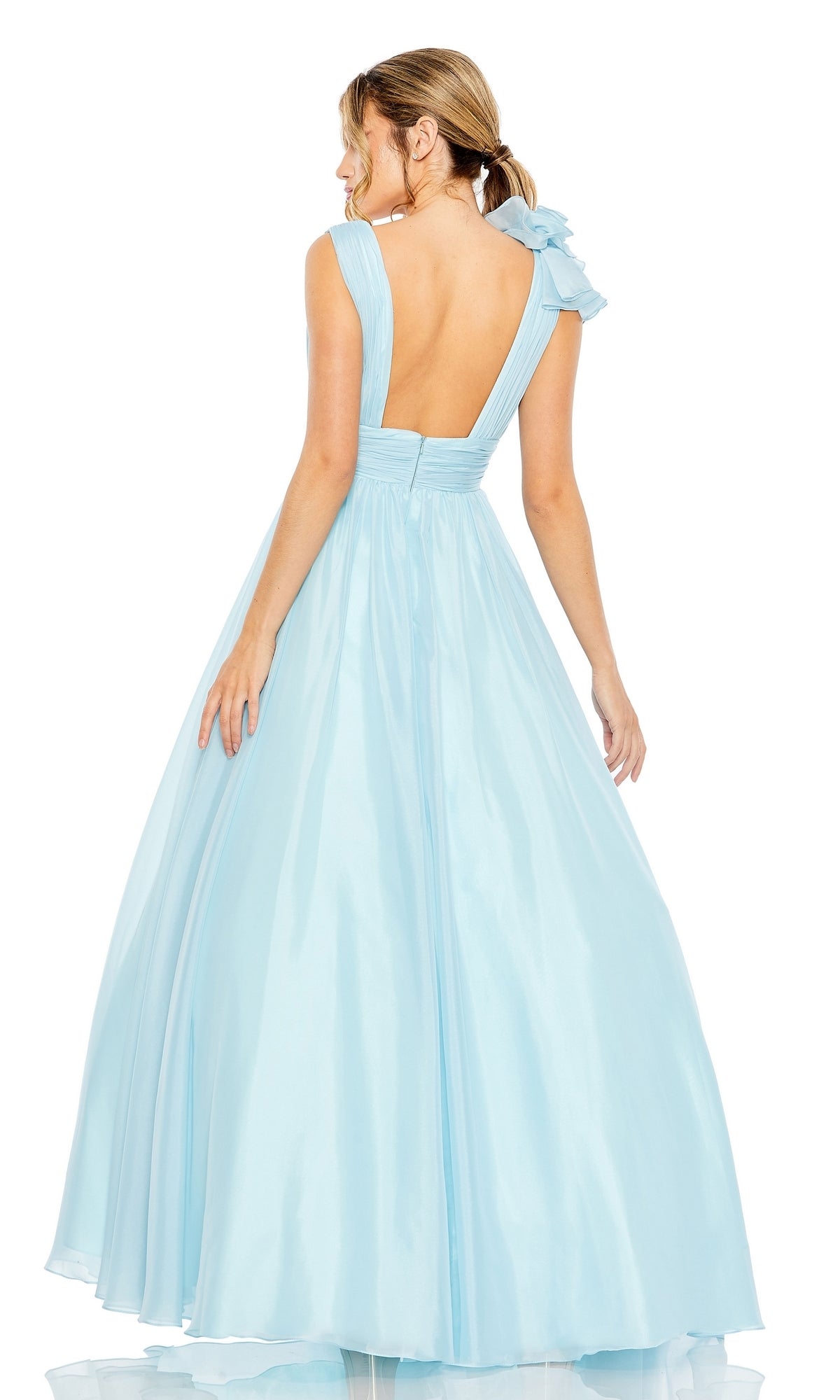 Ruffled Long Prom Ball Gown: Mac Duggal 48856