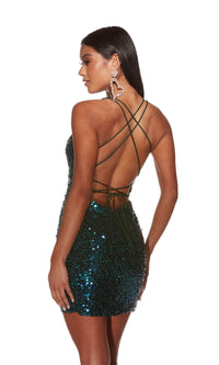 Alyce Strappy-Back Short Sequin Hoco Dress 4906