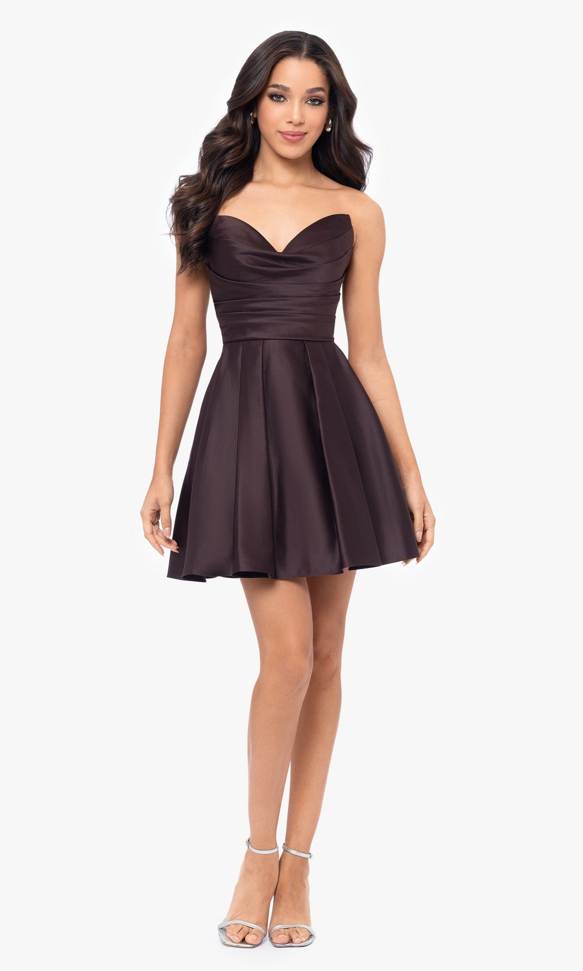 Short Strapless Sweetheart Hoco Dress 4914BN