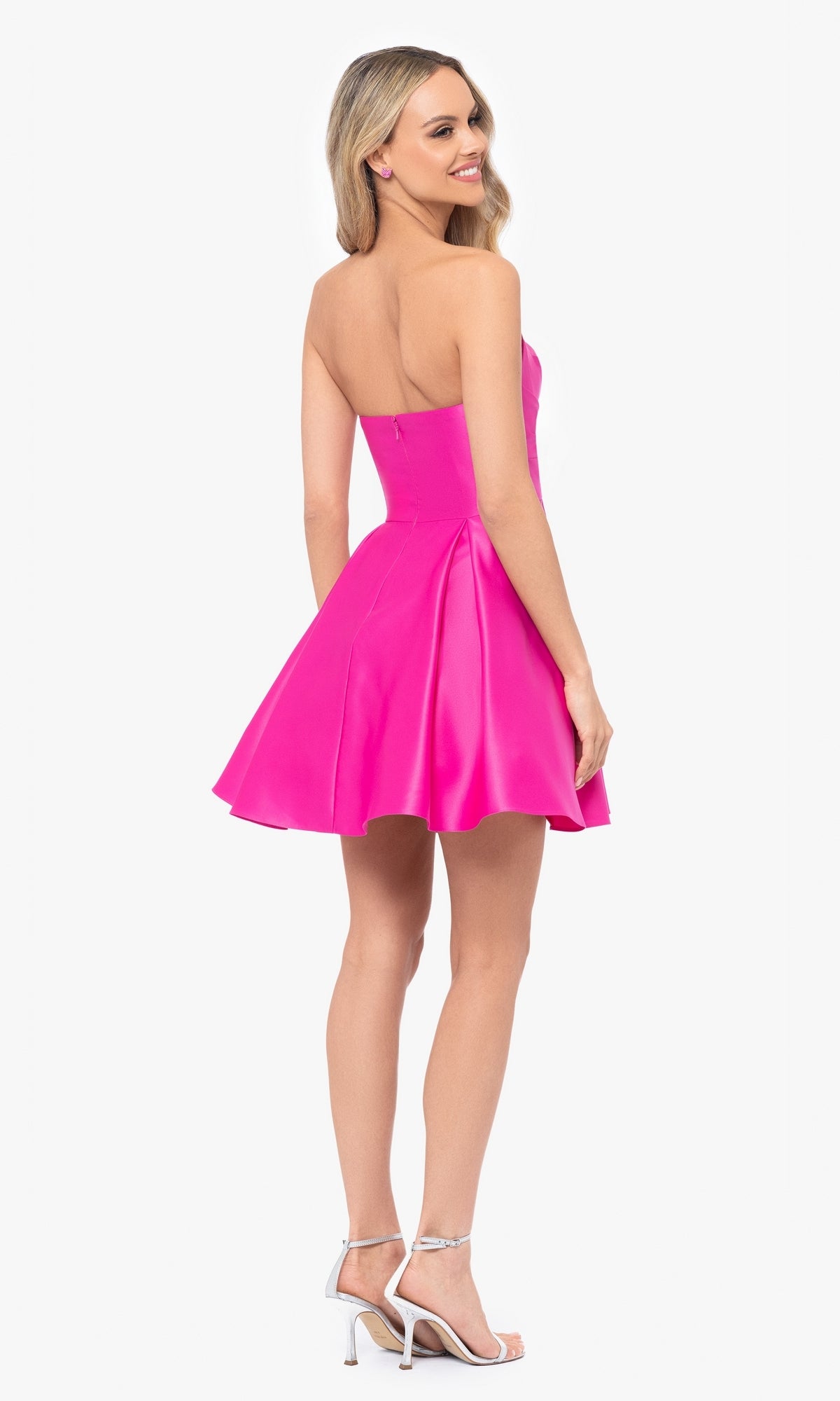 Short Strapless Sweetheart Hoco Dress 4914BN