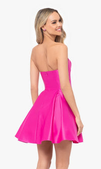 Short Strapless Sweetheart Hoco Dress 4914BN