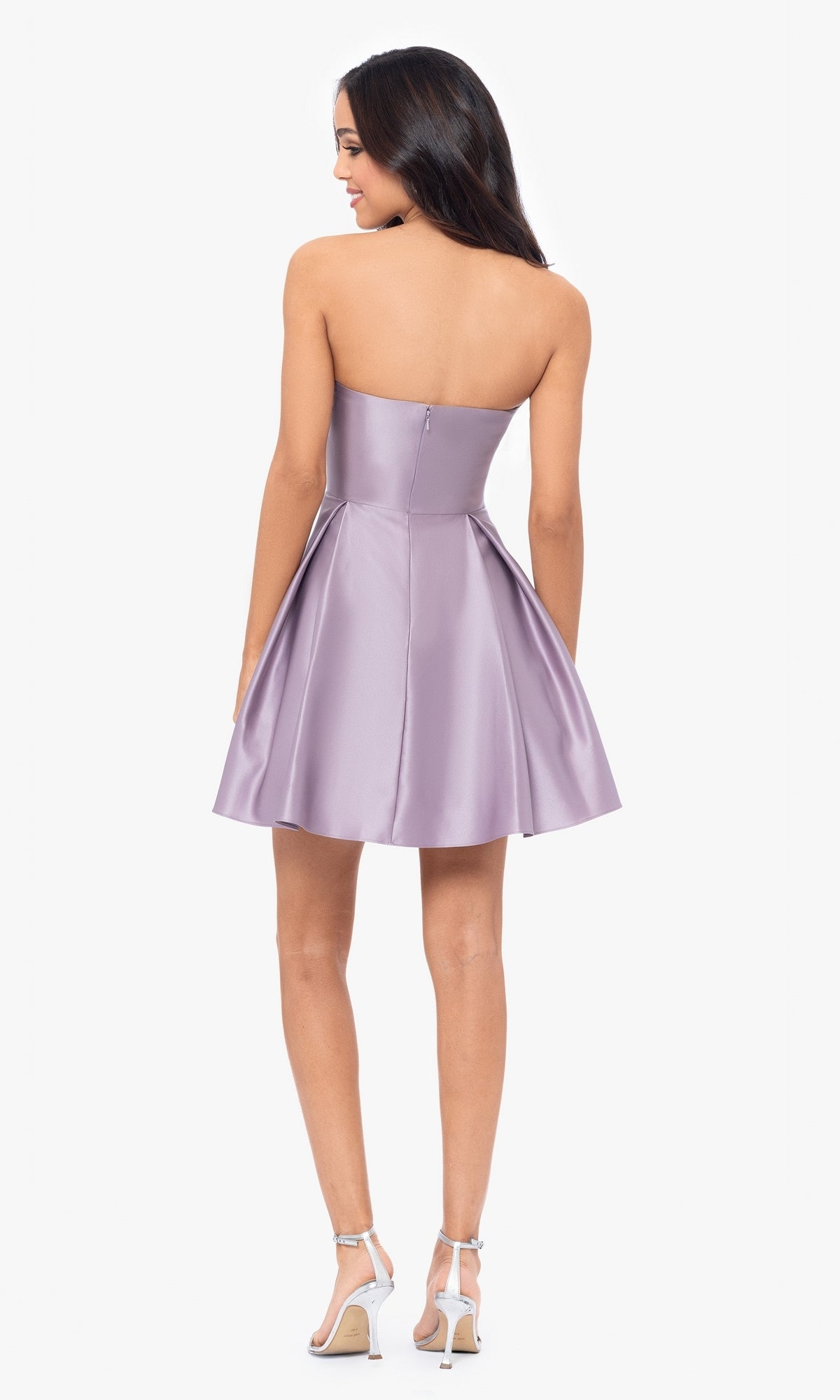 Short Strapless Sweetheart Hoco Dress 4914BN