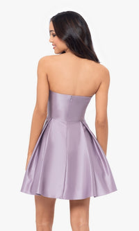 Short Strapless Sweetheart Hoco Dress 4914BN