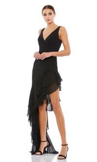 Black High-Low Ruffled Homecoming Dress 49487