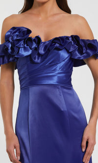 Ruffled Long Satin Prom Dress: Mac Duggal 49834