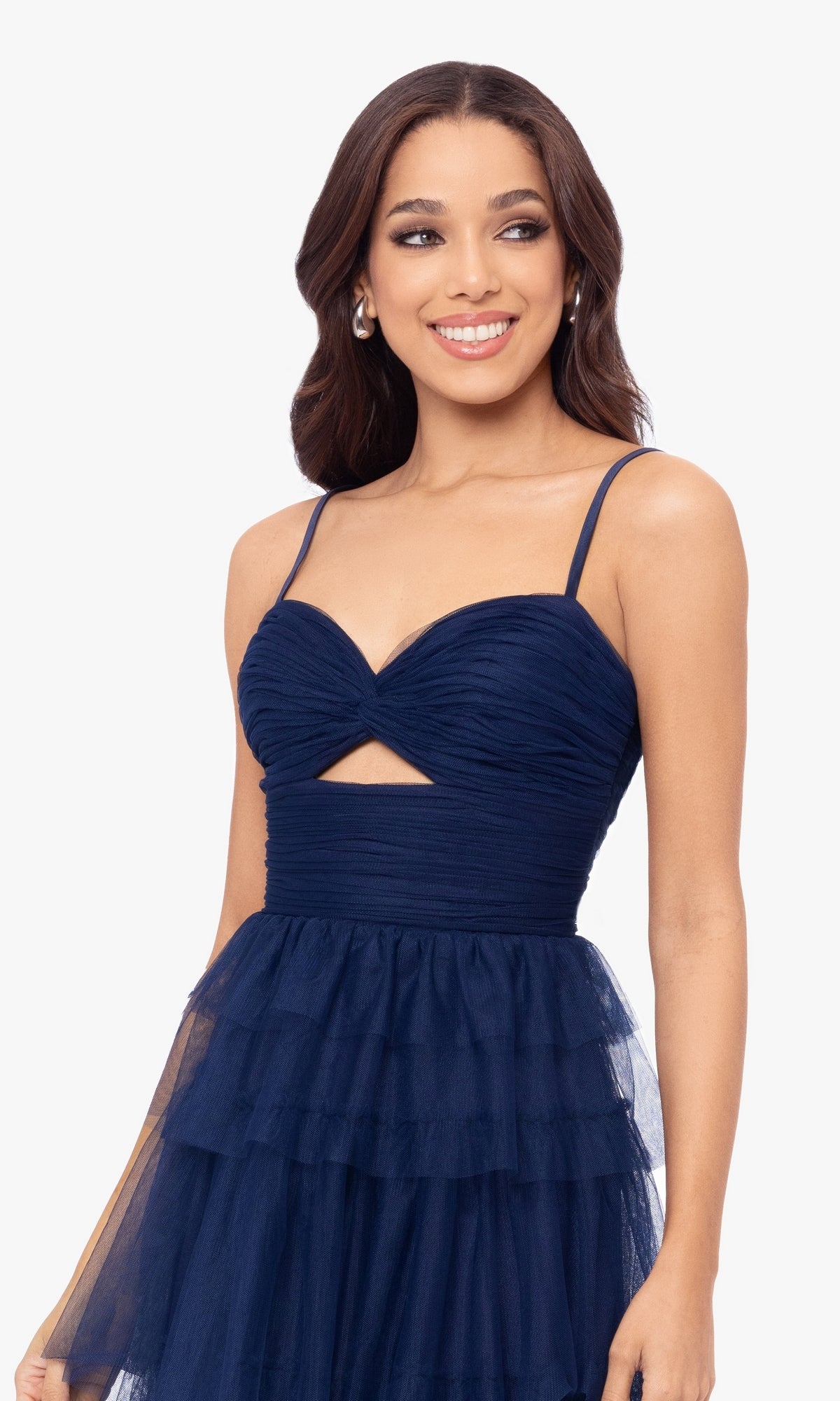 Cut-Out Short Ruffled Homecoming Dress 5098BN