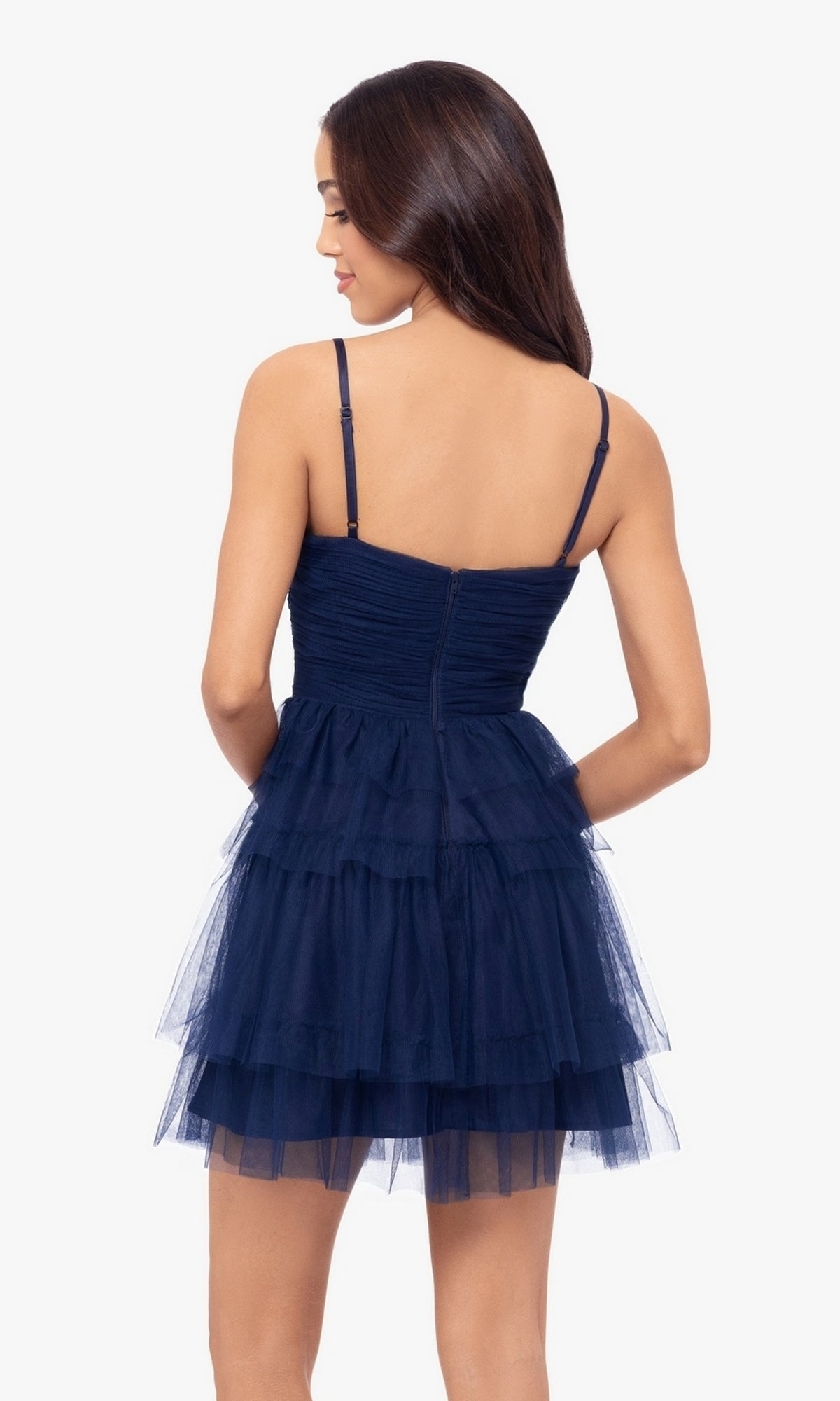 Cut-Out Short Ruffled Homecoming Dress 5098BN