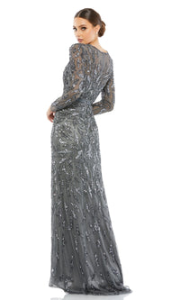 Long Sleeve Sequin Formal Dress: Mac Duggal 5124