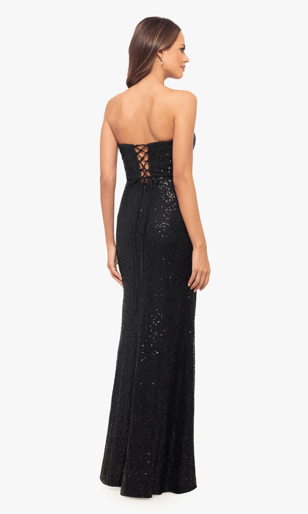 Sequin Long Black Prom Dress: Blondie Nites 5181BN