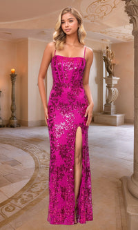 Hot Pink Lace Prom Dress: Blondie Nites 5247BN