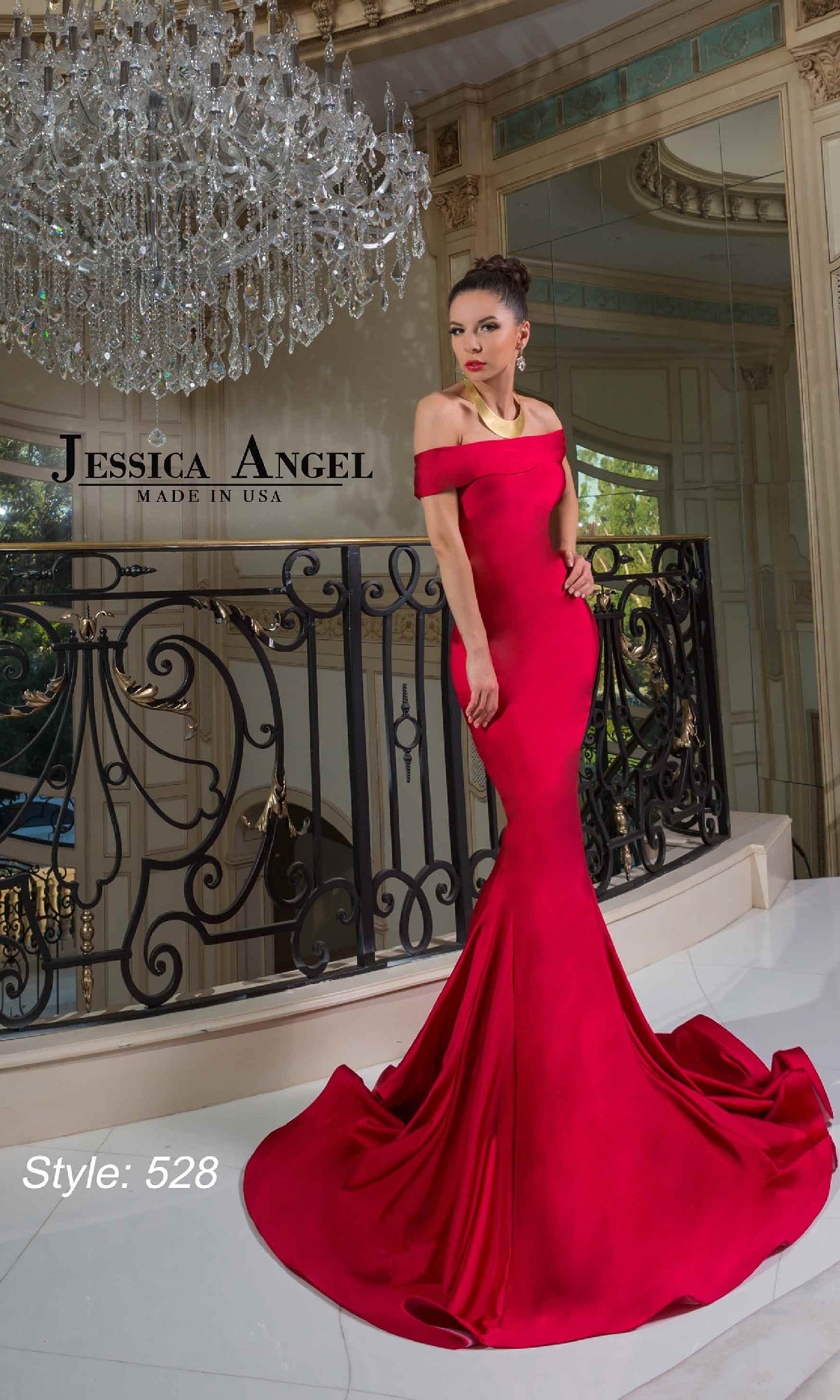 Off-Shoulder Long Prom Dress: Jessica Angel 528