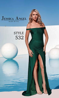 Faux-Wrap Long Prom Dress: Jessica Angel 532