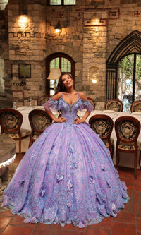 Glitter Tulle Quinceañera Dress: Amarra 54229