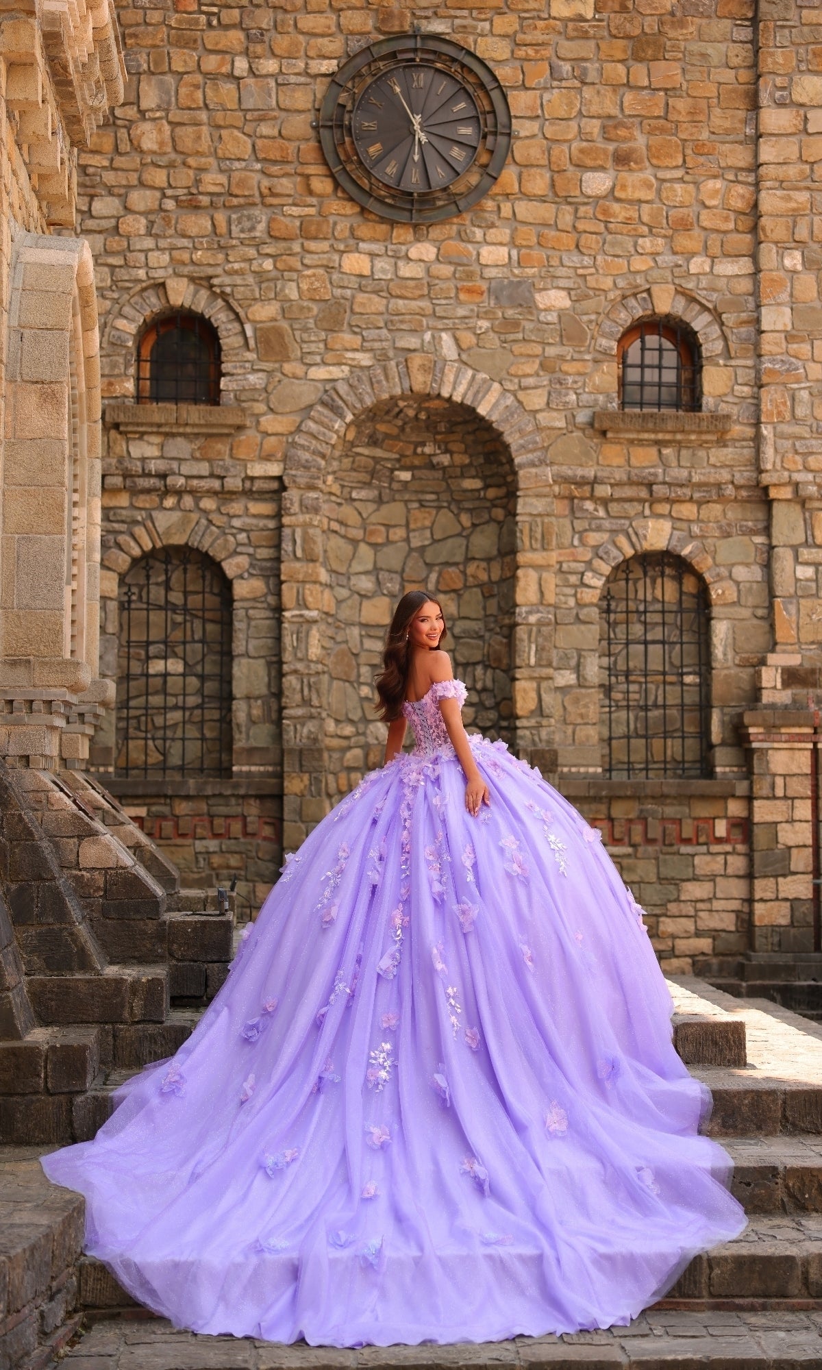 3D Floral Quinceañera Dress: Amarra 54231