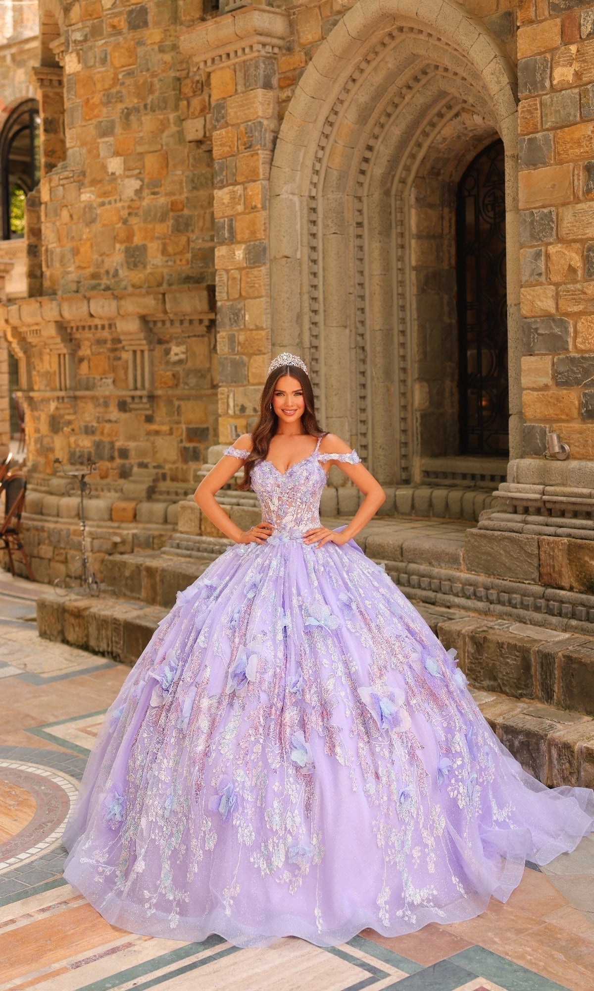 Sheer-Corset Quinceanera Dress: Amarra 54232