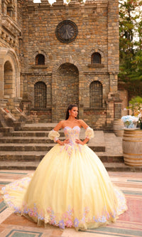 Puff-Sleeve Quinceanera Dress: Amarra 54234