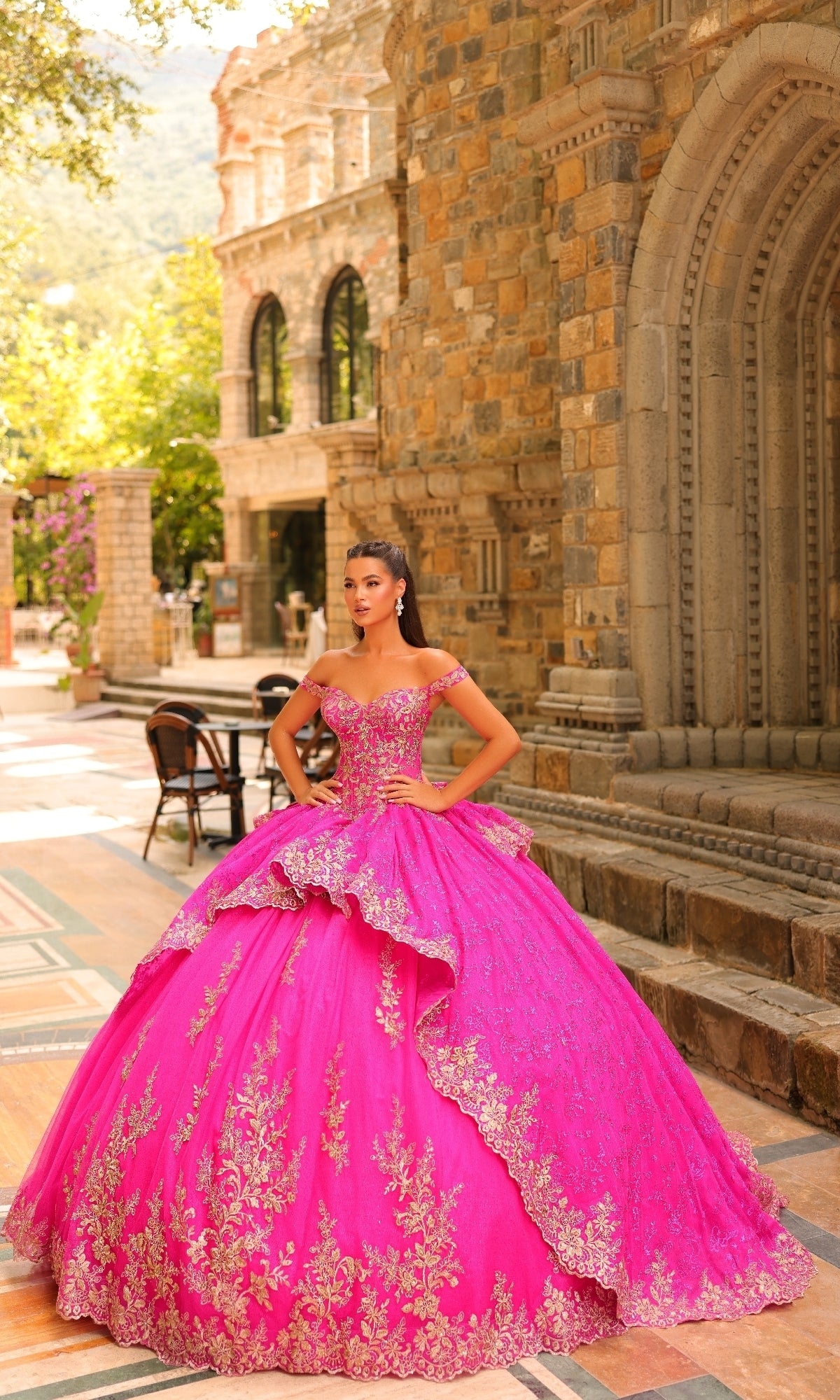 3D Flower Quinceanera Dress: Amarra 54235