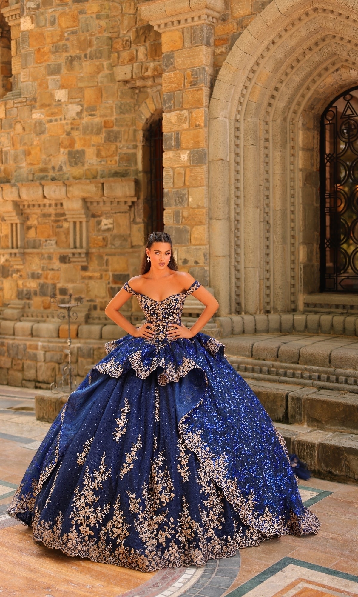 3D Flower Quinceanera Dress: Amarra 54235