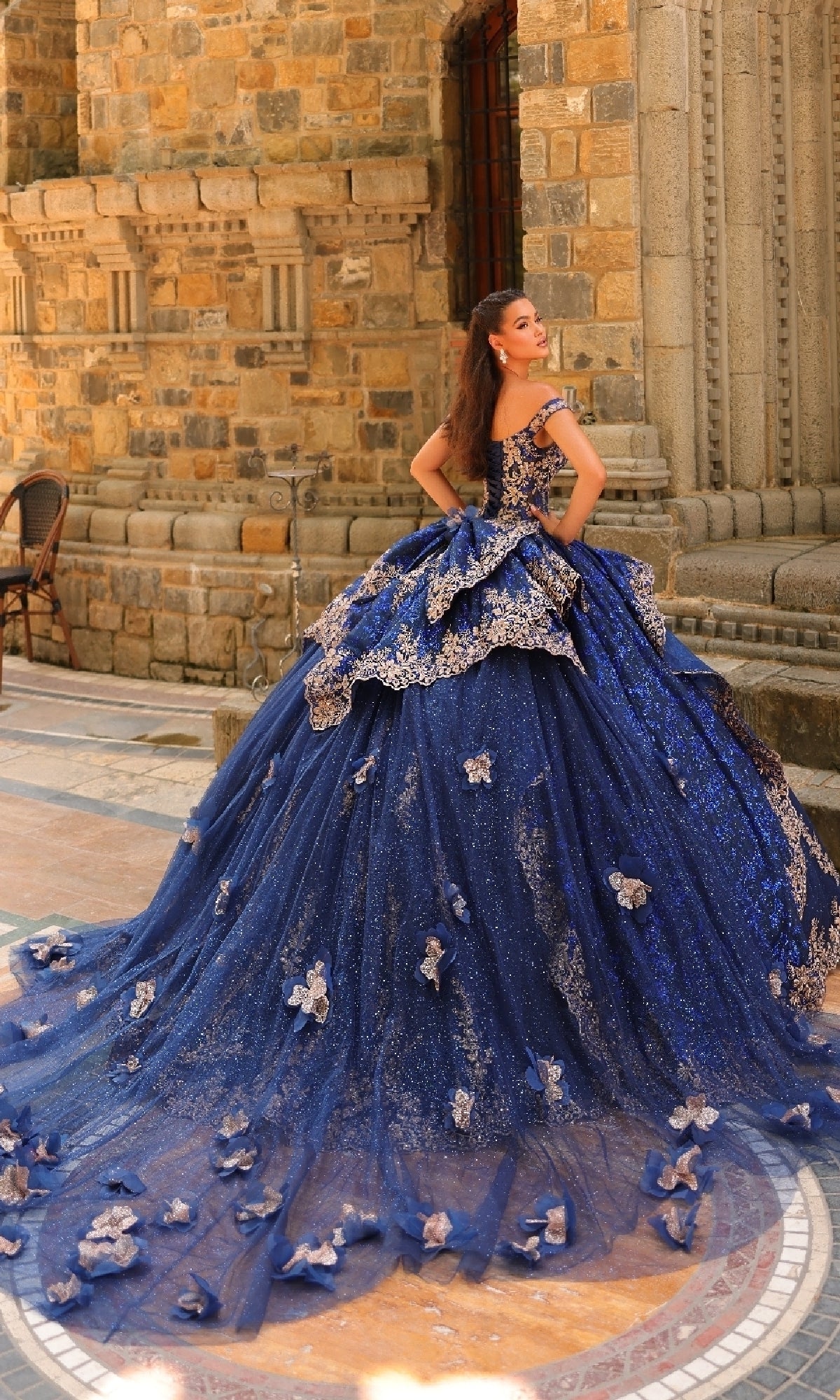 3D Flower Quinceanera Dress: Amarra 54235