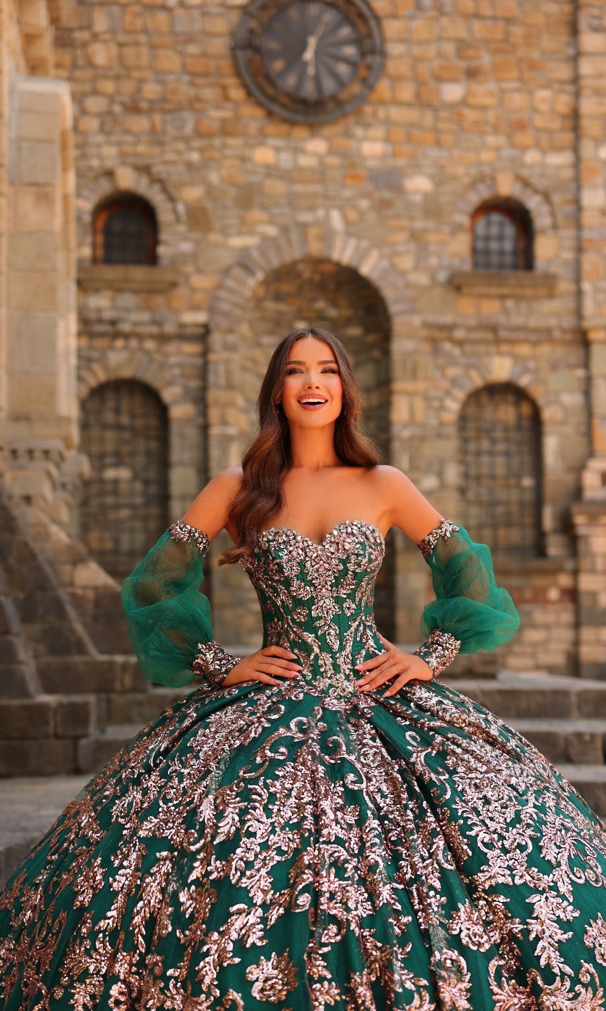 Sequin Quinceanera Dress: Amarra 54238