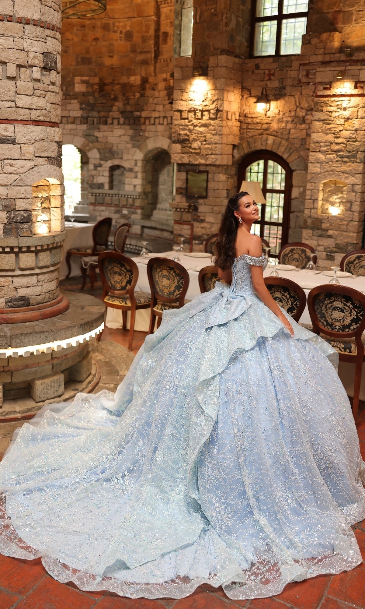 Glitter Quinceanera Dress: Amarra 54240